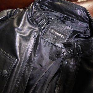 MOTORCYCLE JACKET FROM J PETERMAN, HEAVY HEAVY HUGE!